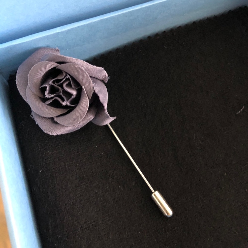 Lanvin Silk Rose Tie Pin
